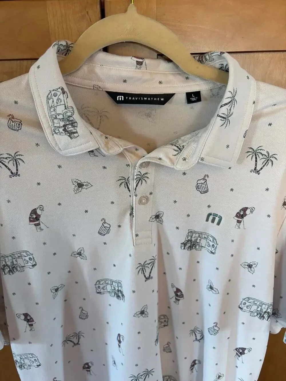 Travis Mathew Cookie Swap Polo x Volkswagen Golf Shirt Size L - Picture 2 of 6